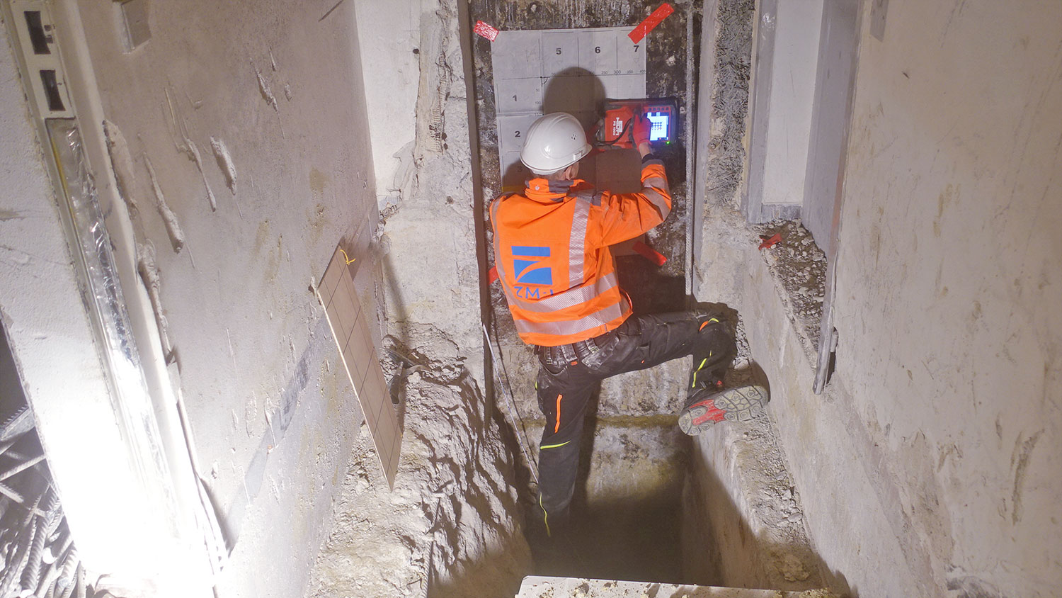 Bauwerksuntersuchung im Keller vor Neubau und Anbau in der Münchner Innenstadt