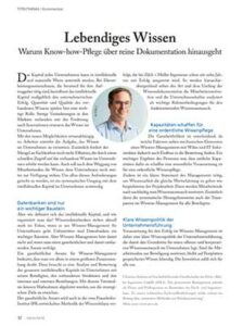 Kommentar von Dr.-Ing. Christian Stettner zum Thema Wissensmanagement (PDF)