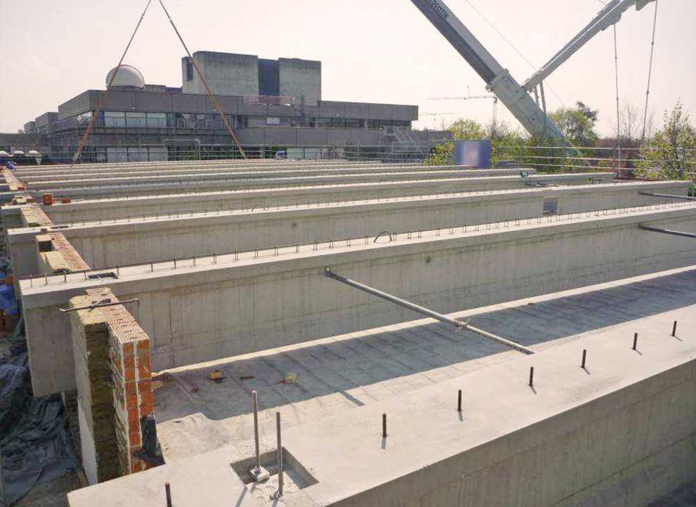 Erneuerung Spannbetondachtragwerk Hallenbad Südwest, Ingolstadt