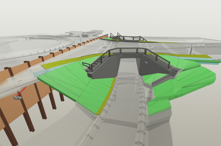 BIM im Ingenieurbau, hier Beispiel BIM-PIlotprojekt Brandkreuzung Beilngries, Brückenbauwerk