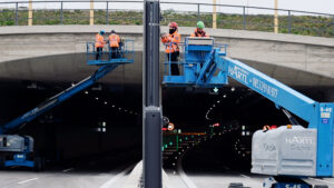 H1-Prüfung am neuen Autobahntunnel an der A94 in Tutting